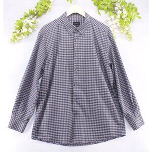Ermenegildo Zegna Men's Long Sleeve Shirt Multicolor Check Button Up Sz XL